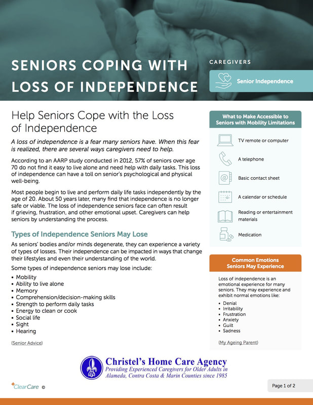Seniors Coping With Loss of Independence